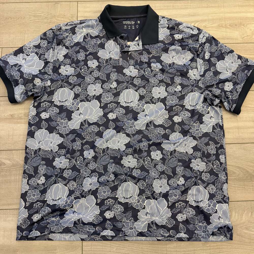 Abercrombie & Fitch Mens XXL Navy Floral Print